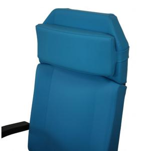 Fauteuil de prélèvement Quiego 1500 Bleu pétrole Avec appui-tête Avec appui-jambes relevable synchronisé au dossier