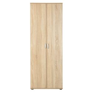 LIST - Armoire 2 Portes 6 Compartiments Aspect Bois