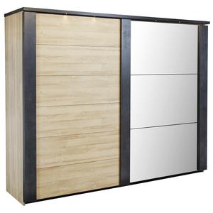 SIWA - Armoire 2 Portes Coulissantes 217cm avec Leds