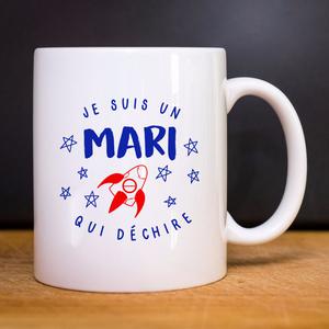 Mug Je Suis Un Mari Qui Déchire - Blanc - Taille TU