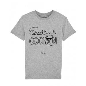 Tshirt Enfant Caractere De Cochon - Gris Chine - Taille 10 ans