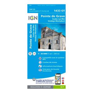 Carte 1433OT Pointe de Grave, Soulac-sur-Mer, Vendays-Montalivet - 1/2