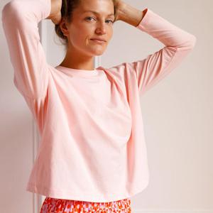 Pyjama Manches Longues Coton Bio - Damier Flowers