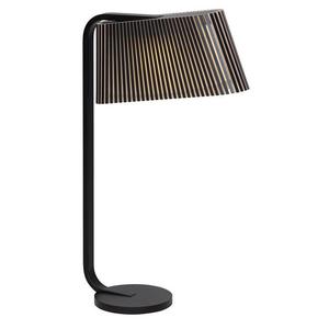 OWALO-Lampe Bois H50cm Noir
