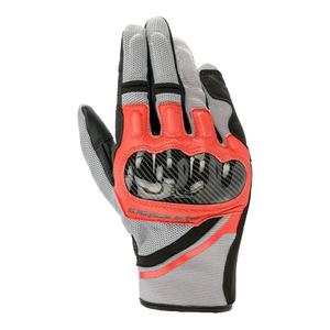 Gants textile Alpinestars Chrome Ash gris/noir/bright rouge- XL