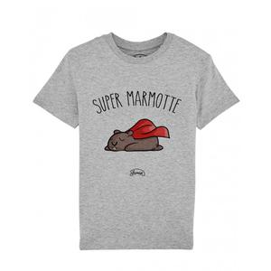 Tshirt Enfant Super Marmotte - Gris Chine - Taille 8 ans