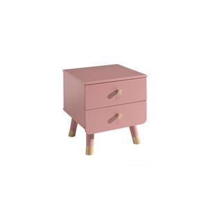 TINY PINK - Chevet 2 Tiroirs Rose et Gold