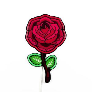 ROSE-Applique murale Rose Néon Acrylique H55cm Rose