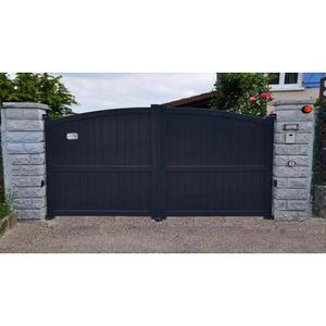Portail aluminium battant Convexe Plein L 4000mm x H 1800mm