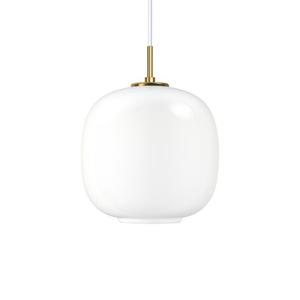 VL45 RADIOHUS-Suspension Laiton/Verre poli Ø17.5cm Blanc