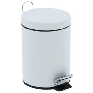 poubelle pour sanitaire à pédale 5l blanc