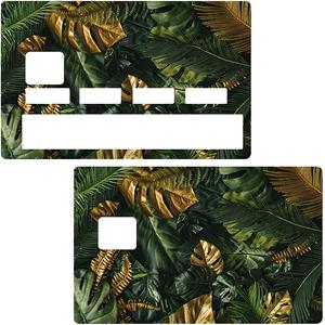 Sticker pour carte bancaire, Forêt tropicale dorée