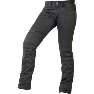 Esquad Chiloe Waxed Jeans moto pour dames, noir, taille 26 pour Femmes