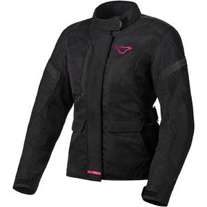 Macna Beryl-E Veste textile de moto dames, noir-rose, taille S pour Femmes