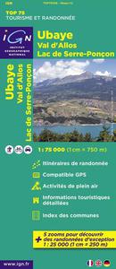 Carte de randonnée Ubaye Val d'Allos Lac de Serre-Ponçon