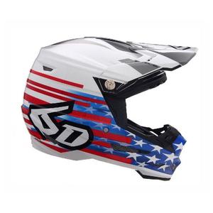 Casque cross 6D ATR-2 Patriot rouge/blanc/bleu- XS