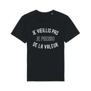 T-shirt Homme - Je Vieillis Pas Je Prends De La Valeur Enkr - Noir - Taille L