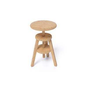 Tabouret réglable à vis en bois Brut (sans vernis)