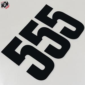 Stickers numéro cross 5 noirs 16 cm Kutvek (jeu de 3)