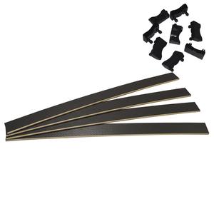 TITANIUM - Lot de 4 Lattes 68cm + 8 Embouts Noirs