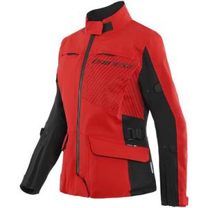 Dainese Tonale D-Dry XT Veste textile de moto de dames, noir-rouge, taille 44 pour Femmes