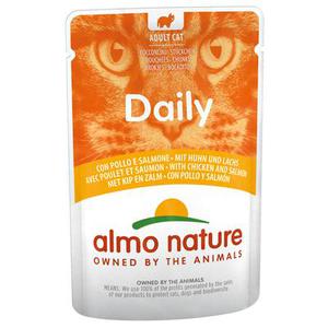 24x70g poulet / saumon Almo Nature Daily Menu - Nourriture pour Chat
