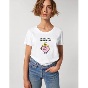 T-shirt Femme - Je Suis Une Princesse Face - Blanc - Taille L