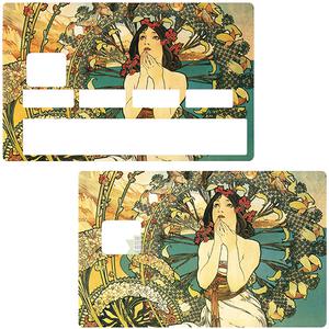 Sticker pour carte bancaire, la Femme Art Deco