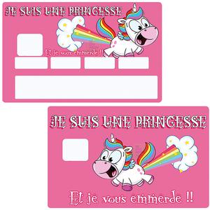 Stickers pour carte bancaire, Je suis une Princesse...