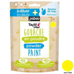 Peinture enfant Gouache en poudre Tactilcolor 100g Jaune Pébéo - Go