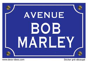 Sticker, plaque de rue, BOB MARLEY