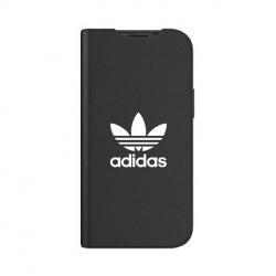 Adidas - Etui Avec Coque Arrière Intégrée Trefoil - Couleur : Noir - Modèle : iPhone 13 Mini