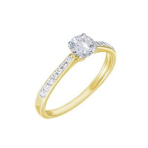 Bague Solitaire Hemera Or Jaune Diamant Synthetique