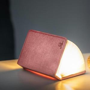 SMART FABRIC BOOKLIGHT MINI-Lampe à poser Lin H12.2cm Rose