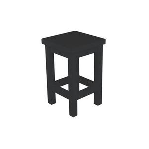 Tabouret en bois droit Noir