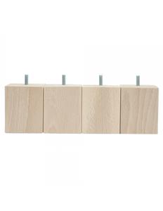 Pieds carrés pour sommiers Noctéa - Hauteur pieds - Hauteur - 10 cm