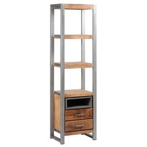 PALISSA - Etagère Multi-Rangements Bois et Acier Patiné