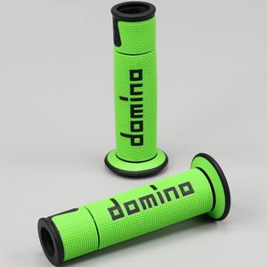 Poignées Domino A450 Road-Racing Grips vertes et noires