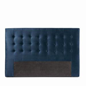 Tête de lit en velours 170 cm bleu marine