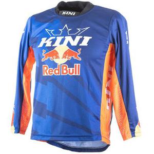Kini Red Bull Division V 2.2 Maillot de motocross pour enfants, bleu-orange, taille XL pour Des gamins