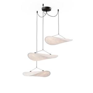 TENSE-Suspension LED 3 lumières Tyvek Ø55cm Blanc
