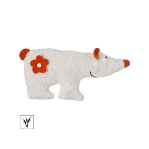 Coussin Bouillotte Epeautre Doudou Coton Organic Ours Polaire 39 cm