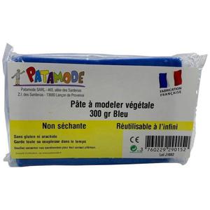 Pâte à modeler Bleue Végétale non séchante 300g Patamode - Pâte à mod