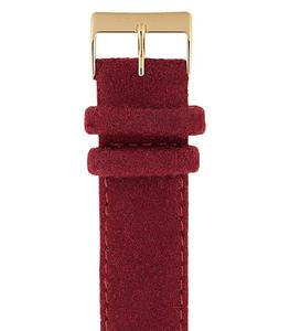 Briston - Bracelet de montre flanelle - Bordeaux/Or jaune - Rouge
