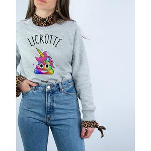 Sweat Femme - Licrotte - Gris Chine - Taille S