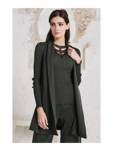 OSCALITO - Gilet long bosco bosco LAINE ET SOIE