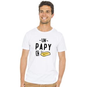 T-shirt Homme - Un Papy En Or - Blanc - Taille XL