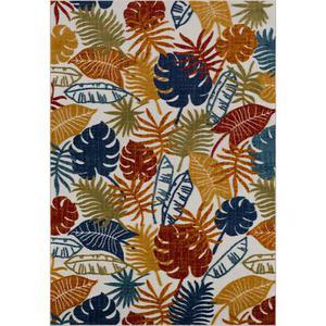 Tapis extérieur multicolore au motif exotique 160x230