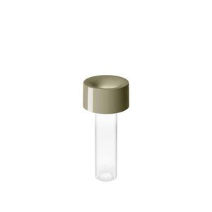 FLEUR-Lampe à poser / Vase LED sans fil H24cm Vert