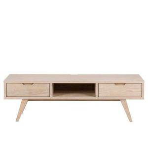 Meuble TV scandinave en chêne blanchi